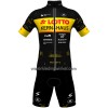 Set Fietsshirt + Korte Koersbroek 2022 Lotto-Kern Haus Geel Zwart